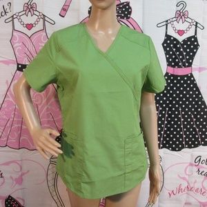 mock wrap top /scrub star women xs top new